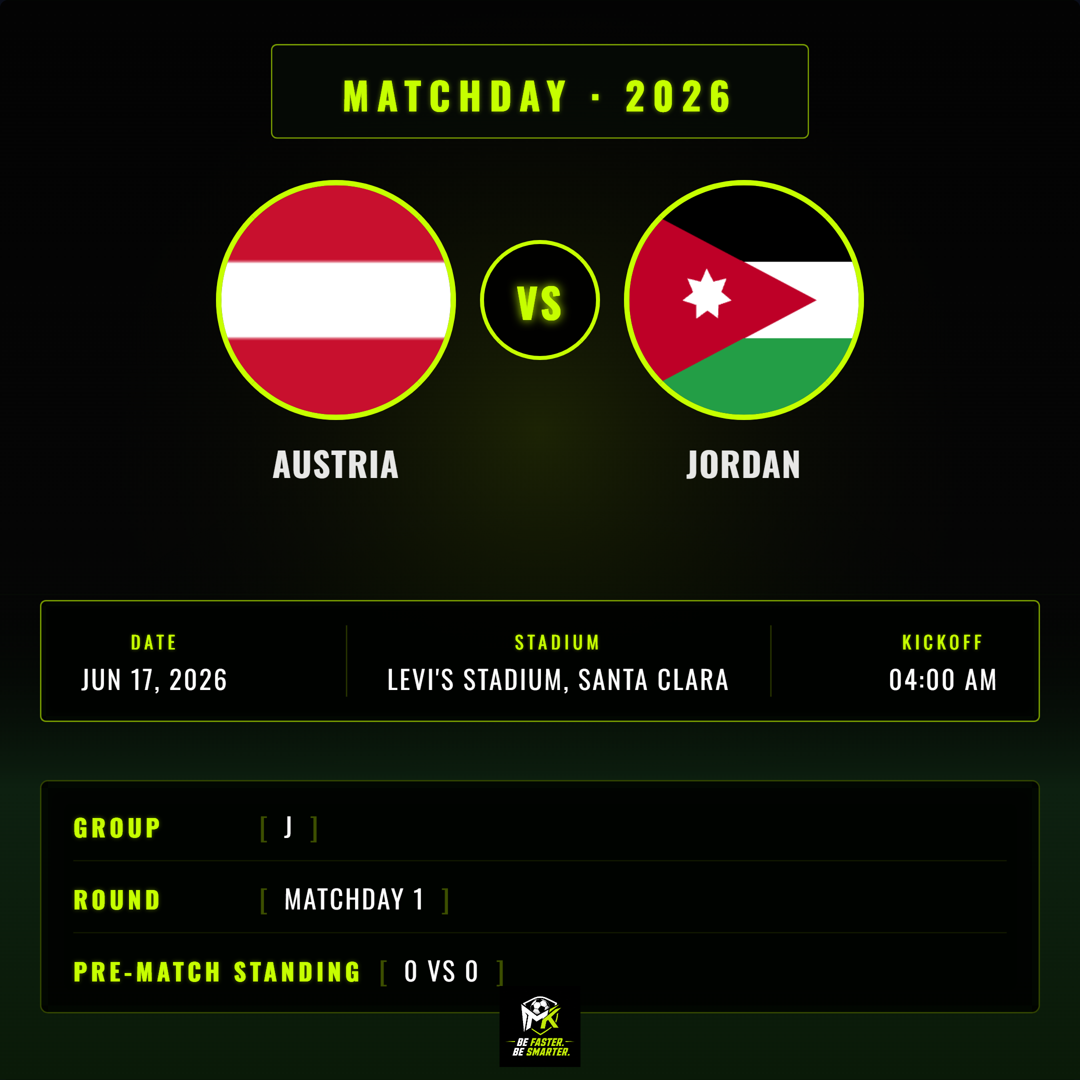Matchday Graphic